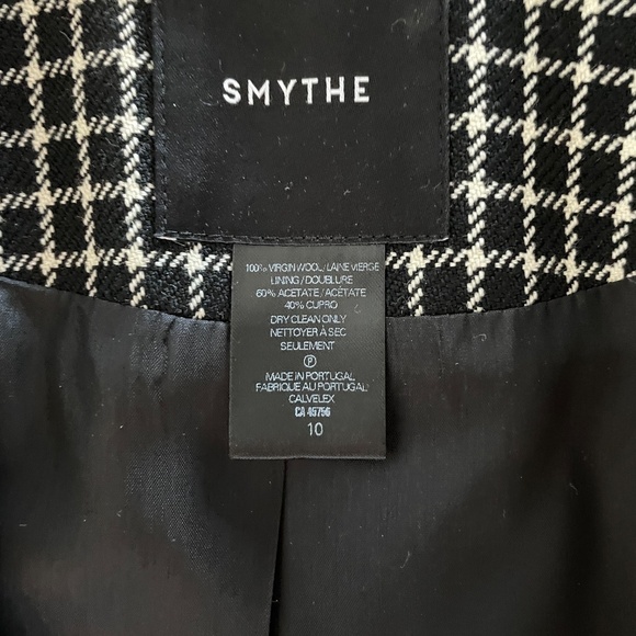 Amazing black/white checkered SMYTHE blazer. Worn once - Picture 2 of 3